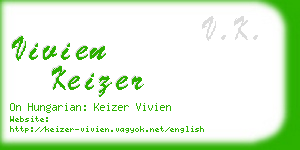 vivien keizer business card